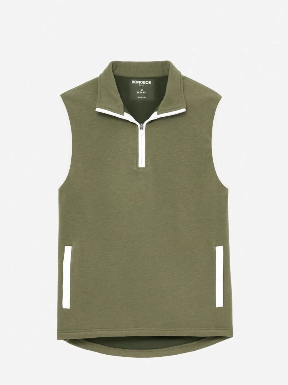 BONOBOS Men’s Clubhouse Golf Vest In Heather‎ Olive Green Size Small